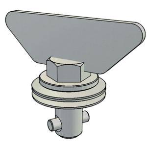 ST9033.* <br> Stelo testa aletta centrale